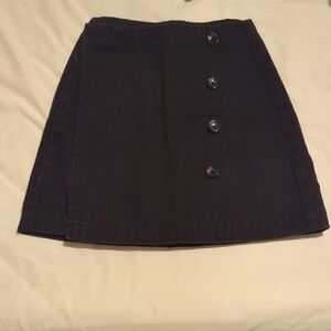 UO BDG Denim Wrap Black Mini Skirt